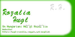 rozalia hugl business card